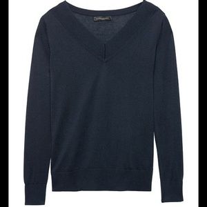 Banana Republic Silk Cashmere V-Neck Sweater